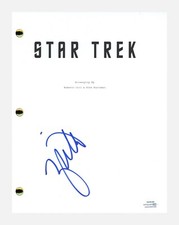 Zachary Quinto Signed Autographed STAR TREK Movie Script Screenplay ACOA COA