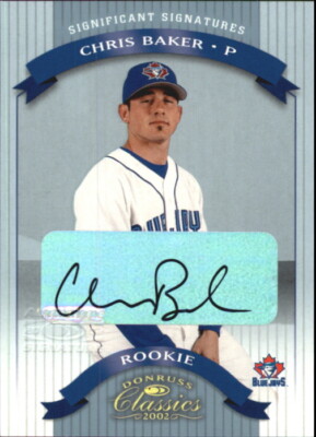 2002 Donruss Classics Significant Signatures #108 Chris Baker ROO/500 AUTO