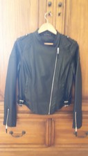 Black Faux Leather Jacket Size 12