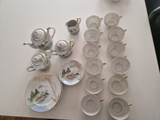 Kutani Japanese Vintage Tea Set Geisha