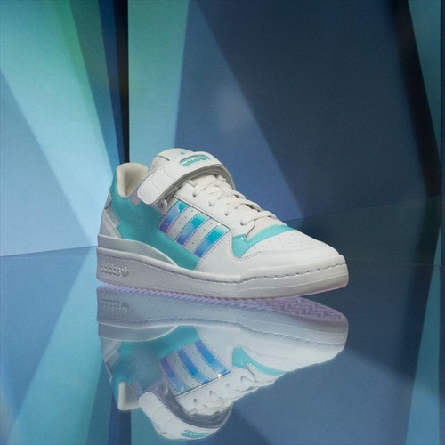 ADIDAS ORIGINALS IRIDESCENT PACK FORUM LOW White Pulse Aqua Pink GX3398 US  7.5 | eBay