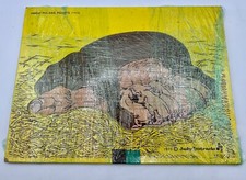 Vintage 1973 Pig and Piglets WOODEN PUZZLE  Judy Instructo 7 Pc J506031