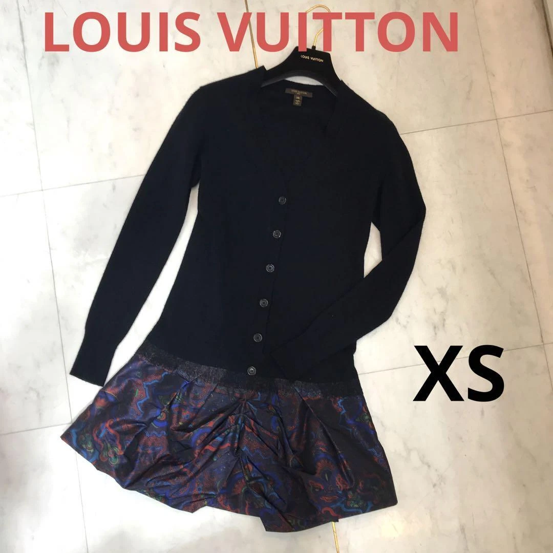 LOUIS VUITTON（LV） Abito Louis Vuitton Nero Lana Cashmere Maglia XS Elegante Stile Casual Authe