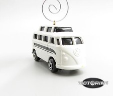 VW Volkswagen White Camper Car Rare Christmas Tree Ornament Diecast