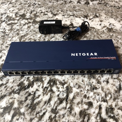 NETGEAR ProSafe GS116 V2 16-Port Gigabit Networking Switch With Power Supply