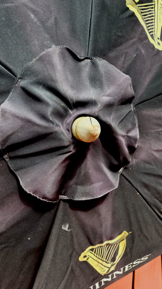 Guinness Beer 7' x 6 Wooden Market Patio Table Umbrella eBay