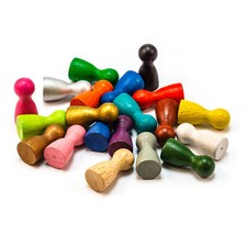 2-100 Halmakegel Spielfiguren Pöppel Kegel Spielkegel Spielmaterial aus Holz Set