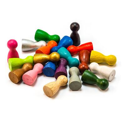 2-100 Halmakegel Spielfiguren Pöppel Kegel Spielkegel Spielmaterial aus Holz Set