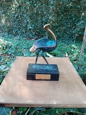 Martin Simon Bronze NANDU Rhea Ostrich 291/2500 Marble Sculpture Made in Spain