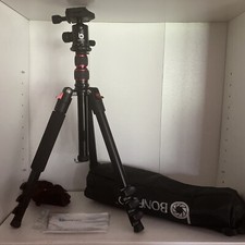 Camera Tripod, BONFOTO B690A Compact Lightweight Aluminum Travel Tripod with 360