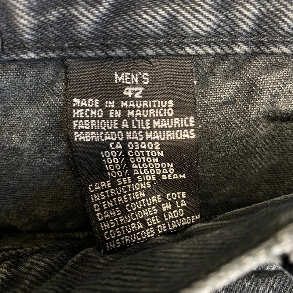 Vintage Harley Davidson Denim Shorts Mens 42 Black Jeans Biker Grunge 90s Long - Image 4 of 4