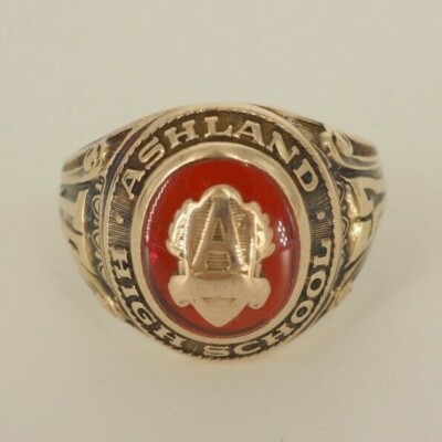 10k Yellow Gold 1957 Ashland High School Class ring | eBay