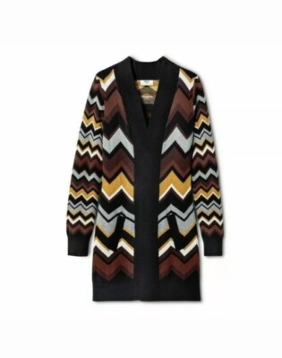 Missoni For Target Zig Zag Stripes Long Sleeve Sweater Cardigan