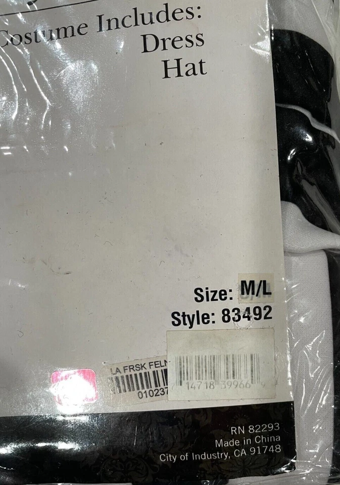 Leg Avenue Halloween Costume WITH Hat (Frisky Felon), Size (M/L), BRAND NEW - Image 4 of 4