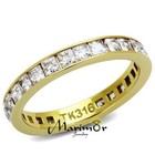 Stainless Steel Princess Cut CZ Black IP Wedding Ring Band - Unisex Sizes 5-14 - Marimor Jewelry