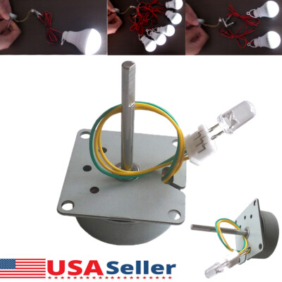 DIY AC 3 Phase Micro Brushless Generator Mini Wind Hand Generator Motor 3-24V US