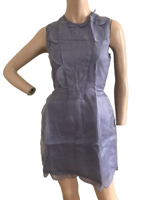 TOPSHOP RETRO 60S 50S LILAC SCALLOP SILK PARTY DRESS UK 16 EU 44 US 12  LARGE NEW | eBay