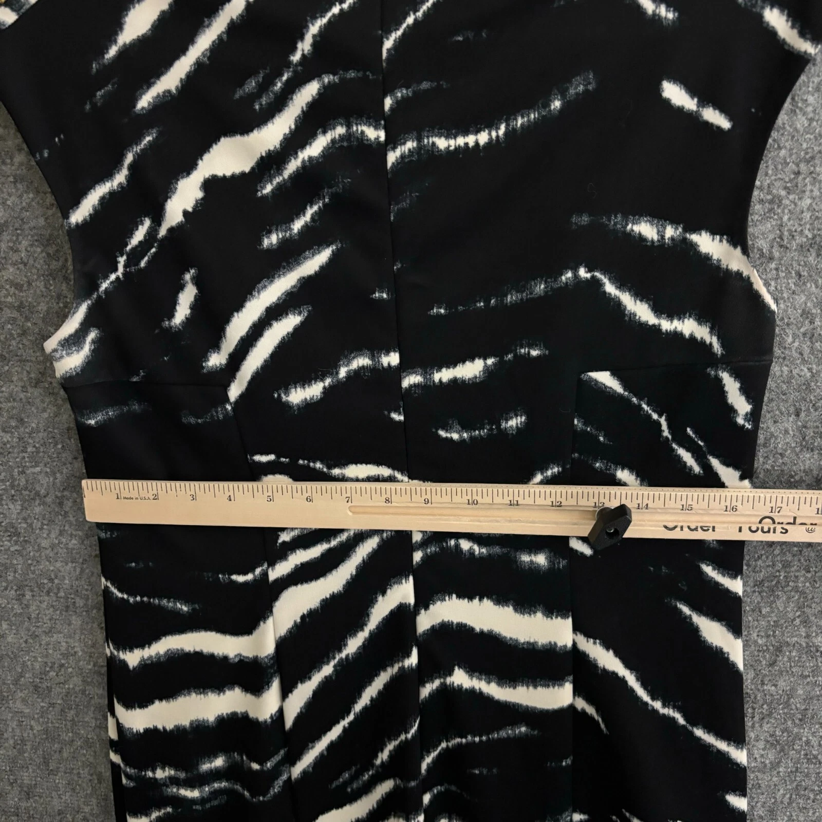 Abito Michael Kors donna nero medio senza maniche guaina stringata a spalla