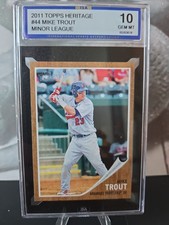 Mike Trout 2011 Topps Heritage Minor League # 44 ISA 10