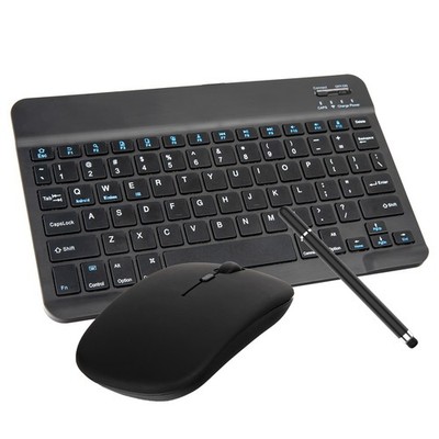 Ein kabelloses Tastatur-Set mit einer Maus und einem Tablet-Stift Für Tablets