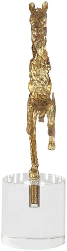 Uttermost 18146 Gallop 14-3/4" Tall Crystal and Zinc Animals - Crystal / Gold - Picture 2 of 4