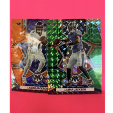 Panini Mosaic Football Prizm 2022 Lamar Jackson Ravens #13 & #259 Lot 2