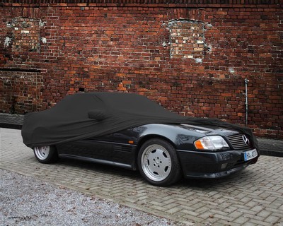 Tailored Black Mercedes R129 Full Garage Mirror Pockets Car Cover Paletot