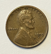 1955-d Die Errors L In Liberty Is On Rim Great Conditionfree Shipping