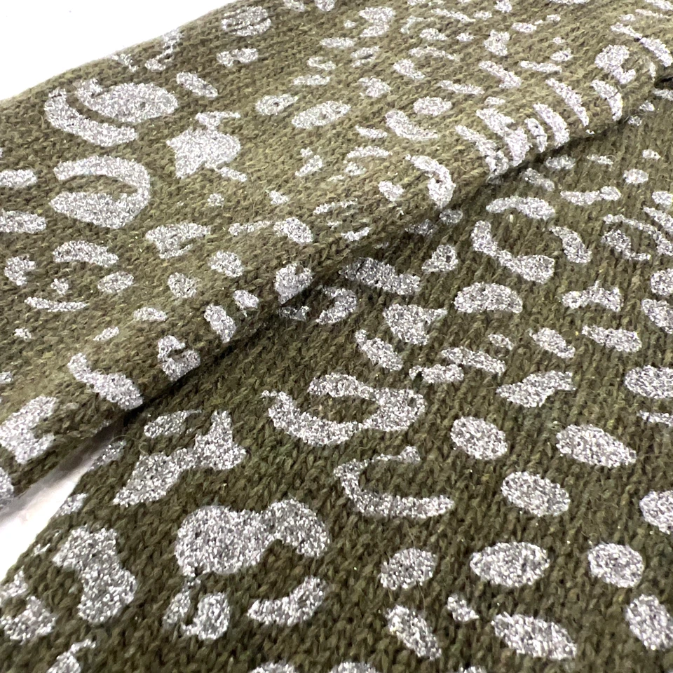 Женские подогреватели для ног с серебряным леопардовым принтом дизайн оливковый от CC эксклюзивные новые с ценниками - Изображение 3 из 4