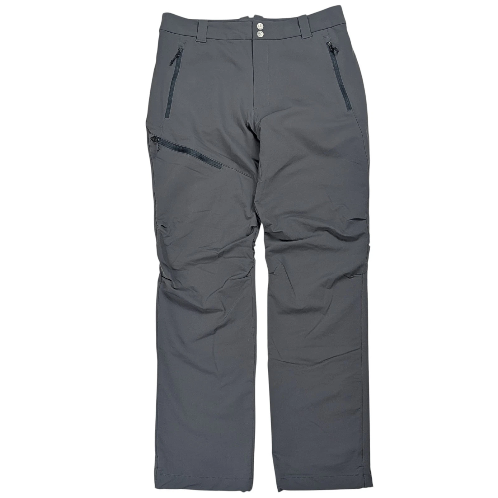 REI Co-op Activator Pants Men 32x32* DWR Soft Shell Cinch Hems Asphalt Gray Hike