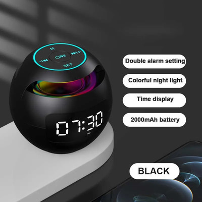 Neu Mini Bluetooth Lautsprecher Wireless Bluetooth Sound Box mit LED Display Alarm 