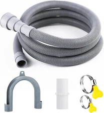Sunenlyst Washing Machine Drain Hose, Universal Dishwasher Hose White 