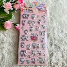 Hello Kitty Puffy 3D Stickers Sheet    Sanrio Japan Exclusive Daiso Kawaii Puku