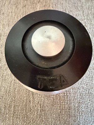 Vtg Kromex Spun Aluminum Tea Canister Black Lid 1950's MCM