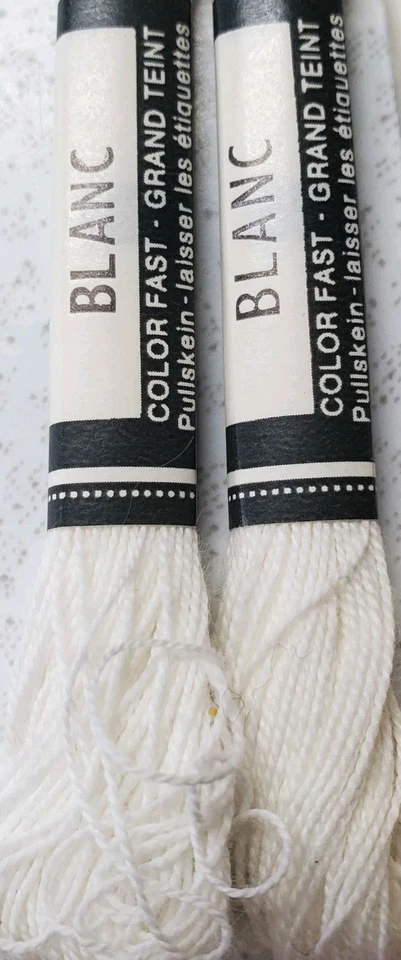 4 DMC FLOWER THREAD Embroidery Floss- 2 White-1 Black- 1 Ecru - Image 3 of 4