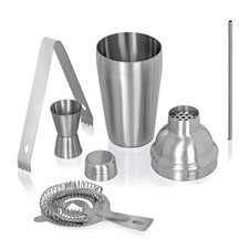Stainless Steel Cocktail Shaker Set 5 Piece Bar Tool Kit for Home Martinis