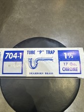 Dearborn 704-1 P-Trap without Cleanout 17 Gauge Chrome Plated Brass