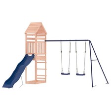 Swing Set Outdoor Backyard Wooden Playground Equipment for Kids Age 3-8 vidaXL