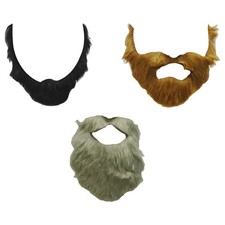 Fake Beard Costume Cosplay Fancy Dress Realistic Halloween Beard Makeup Fake