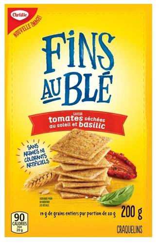 Weizendünne getrocknete Tomaten- und Basilikum-Cracker, 200g (4er Pack) - Bild 2 von 8