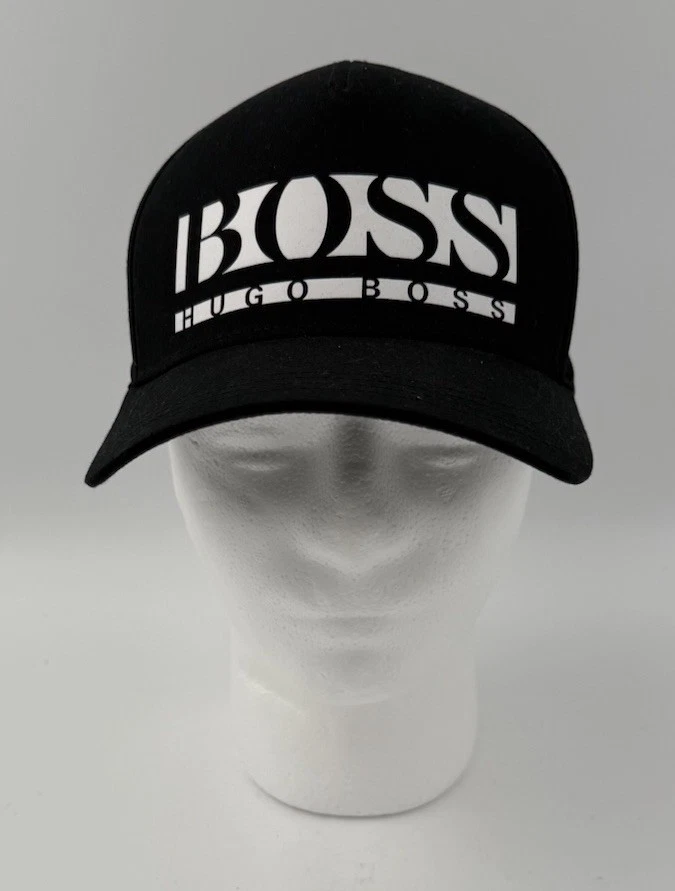 Gorra de béisbol ajustable BOSS Hugo Boss negra blanca con logotipo Foto 2 de 4