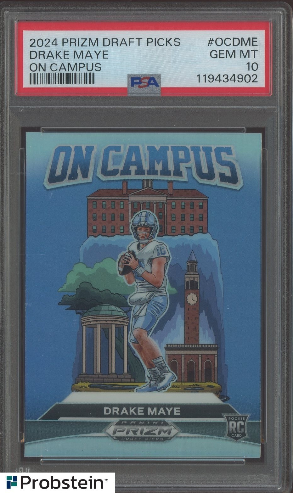 Drake Maye Panini Prizm Draft Picks on Campus #OCDME Base