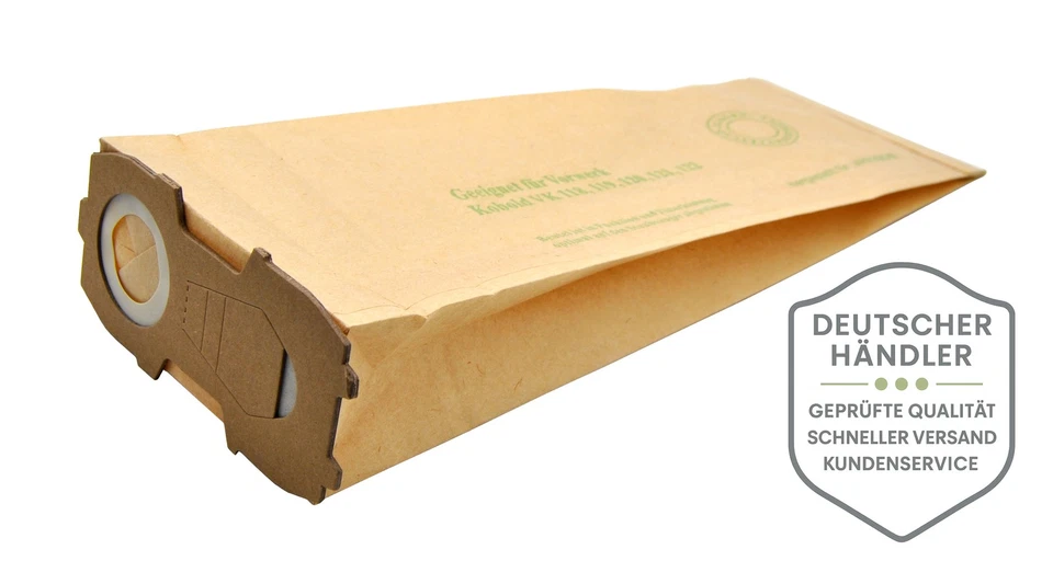 20 Staubsaugerbeutel geeign Vorwerk VK 118 119 120 121 122 EXTRA STARKER FLANSCH - Bild 2 von 4