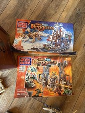 mega bloks fire and ice dragons Lot Including Wood Chest & Multiple Sets
