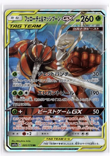 Pokemon TCG Pheromosa & Buzzwole GX 001/173 SM12a: TAG TEAM GX: Tag All Stars NM