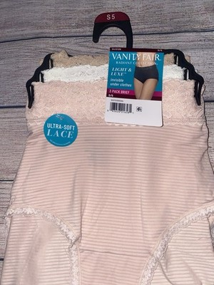 New Vanity Fair Light & Luxe Women s S SZ 5 - 3 Pack Brief