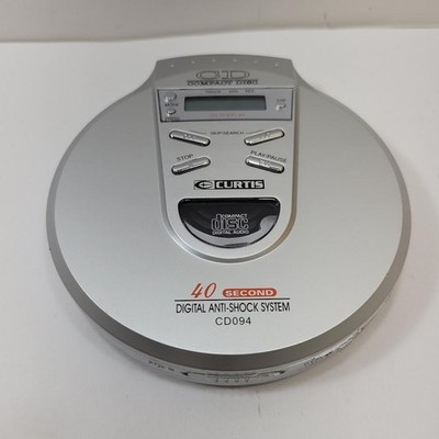 Curtis CD094 Portable CD Player Silver 40s Anti Shock Personal Disc Music
