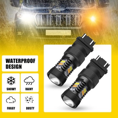 for GMC Sierra Switchback 2001-2013 3157 LED Turn Signal Light Lamps Dual Color
