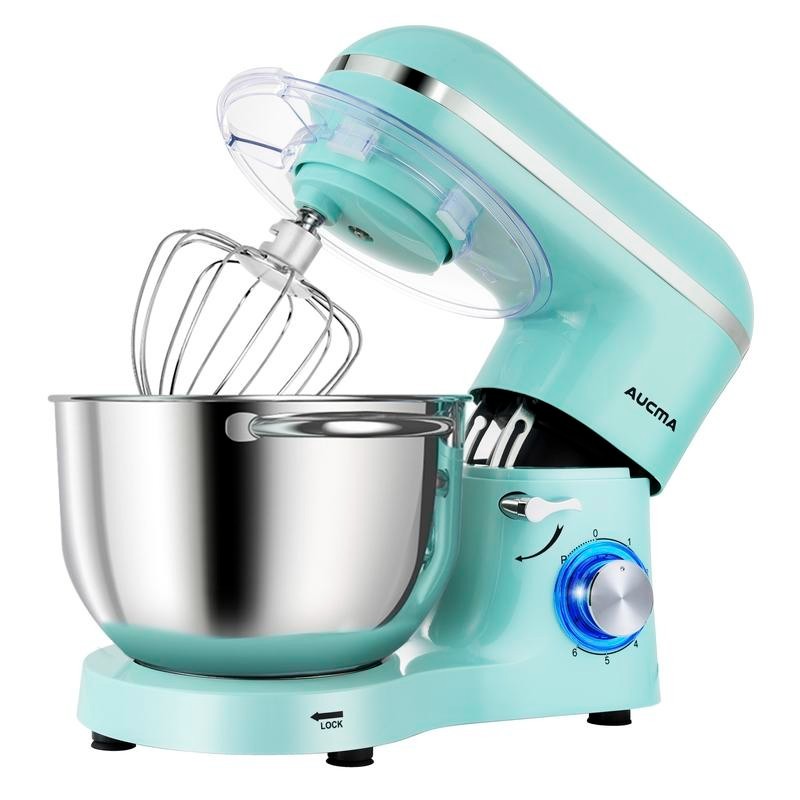 Aucma Stand Mixer 6.5QT 660W 6Speed Tilt-Head Food Mixer With accessories