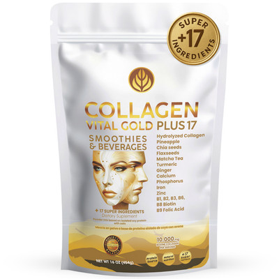 Pineapple Collagen Powder 16 Oz | BioSynergy Wellness Formula +17 Ingredients.